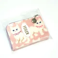 【完売】FEILER ラブラリーバイフェイラー L字ポーチ モフモフネコチャン