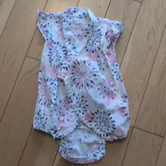 ベビーロンパース　浴衣　甚平　 70~80サイズ　花火柄