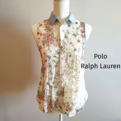 美品】LAUREN RALPH LAUREN 花柄 ボウタイ ブラウス - メルカリ