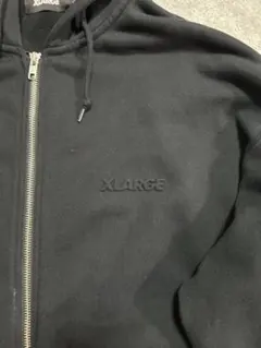 XLARGE ブラック ジップアップパーカー