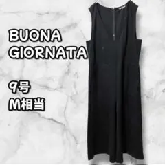 N0295　ジャンパースカート　Ｖネック　ロング丈　後ろスリット　Ｍのサムネイル
