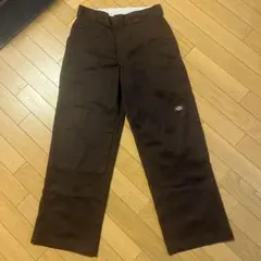 ディッキーズ　ダブルニー　ワークパンツ　ブラウン