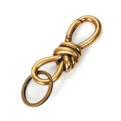 ◇リボン型　カラビナ　リング　キーホルダー　ゴールド　ヴィンテージ　おしゃれ　金