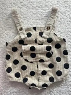 韓国子供服　ドット柄サロペット