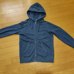 ユニクロ00S ダークブルー フルジップパーカー