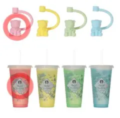 スタバ　ミステリーカラーチェンジングリユーザブルカップ＆べアリスタ ピンクセット