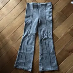 H&M グレー　ピンストライプ　フレアパンツ 134
