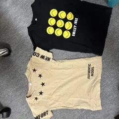 スマイリーフェイス Tシャツ 2枚セット
