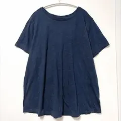 ソノマ 無地 Tシャツ クルーネック 半袖 1X ビッグサイズ 紺 綿 普段着のサムネイル