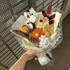 モールフラワー チャイラテshop 枯れないお花 ブラウン　ミルクティ　韓国花束