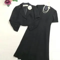 美品✨東京ソワール ユキサブロウ ワタナベ ブラックフォーマル ワンピース 9号