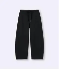 ヘビーウェイトスウェットバレルレッグパンツ　ブラック　XL 丈標準