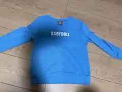 BABYDOLL トレーナー 120cm ブルー ロゴ 星 バックプリント