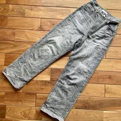 【MOUSSY マウジー】ワイドデニム グレー ハイウエスト 26