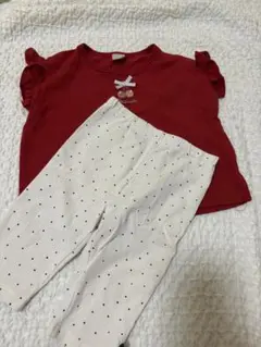 プティマイン　プティプラ　トップスとパンツセット 90-100cm