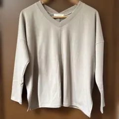 【未使用タグ付】chocol raffine robeベージュ 長袖 カットソー