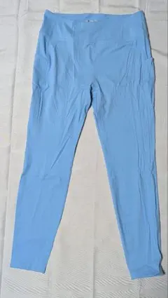 ライトブルー✨ ヨガパンツ スポーツパンツ3XL　伸縮性