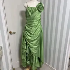 イチオク ロングドレス フリル コサージュ付きーステージ衣装　ダンス　夜職