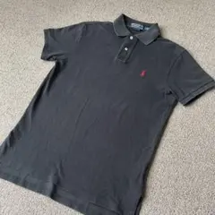 希少 香港製】ラルフローレン ポロシャツ 黒CUSTOM FIT ブラック