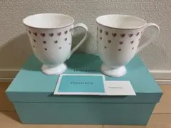 【ペアセット】Tiffany & Co. ティファニー ピンクハートマグカップ