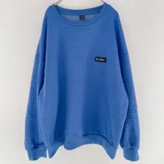 SHEIN シーン 【M】 ワッフル生地 スウェット ブルー カジュアル