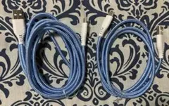 USB-A to USB-C 充電ケーブル 1m１本と2ｍ１本 青 新品未使用品