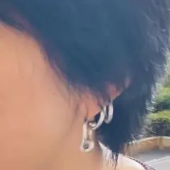 JUSTINE CLENQUET シルバー フープピアス あおば着用 片耳 あおばくん着用）JUSTINE CLENQUET シルバー フープピアス - メルカリ