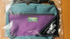 l.l.bean/エルエルビーン ショルダーバッグ グリーン×パープル 未使用品