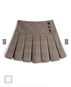 インパン裏地付チェック柄プリーツミニスカート［ac2563］完売