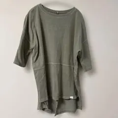 カットソー 半袖 カーキ オーバーサイズ