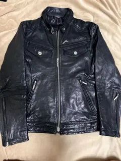 美品 ASM 山羊革 レザーGジャン レザージャケット ライダース 本革 限定のサムネイル