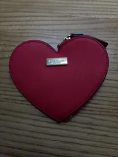 kate spade ハート型コインケース 赤