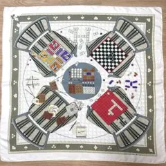 FFK164 エルメス HERMES スコットH スクエアクッション ジャカード