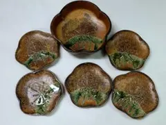 葉型の小鉢と小皿 5枚セット