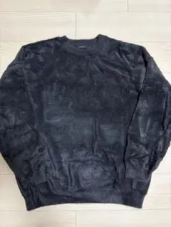 RAGEBLUE ナイロンシャギーニットクルー