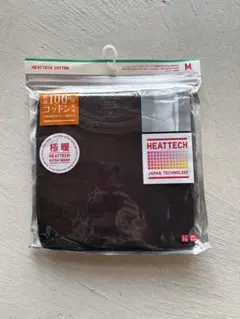 ユニクロ 極暖ヒートテック コットンクルーネックT M ブラック(mt132)