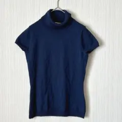 859 プロポーションボディドレッシング 半袖ニット ネイビー 2 毛