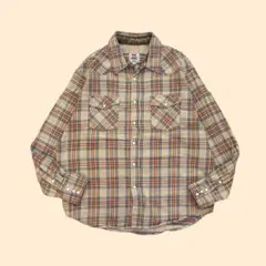 90s~ Levi's リーバイス L相当 ウエスタン ヘビーネルシャツ 好配色