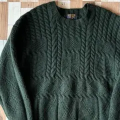【極上品!!】80s 90s BROOKS BROTHERS ウールセーター 緑