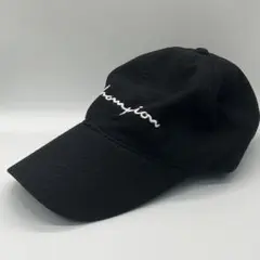 チャンピオン パフ メッシュ キャップ 帽子 ブラック ロゴ刺繍 黒 シンプル