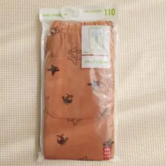 新品未開封★UNIQLO★リラックスフィットパンツ 10分丈 オレンジ/110㎝