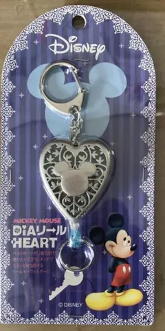 ●送料込★ディズニーハート型リールキーホルダーブルー008★【新品激安】