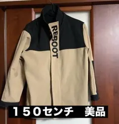 REBOOT ロゴ入りジャケット ベージュ×黒