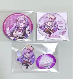 ココス×にじさんじ2024 壱百満天原サロメ 缶バッジ アクリルスタンド