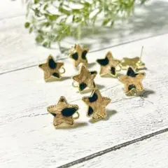 【5セット10pcs】 ハラコスターダルメシアン✧ピアスポスト パーツ 資材