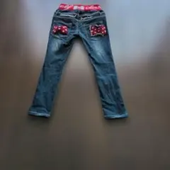 リボン付きデニムパンツ サイズ64