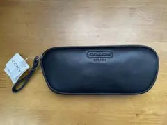 COACH ブラック レザー メガネケース