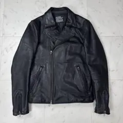 ナノユニバース サーモライト ダブルライダースジャケット 牛革 黒 Mサイズ