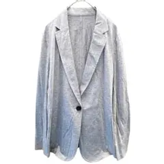 インディビ　テーラード　ジャケット　カーディガン　３８　グレー　薄手