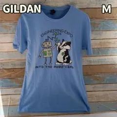 ギルダン 水色 Ｔシャツ 半袖 キャラクター 両面プリント コットン【イ635】